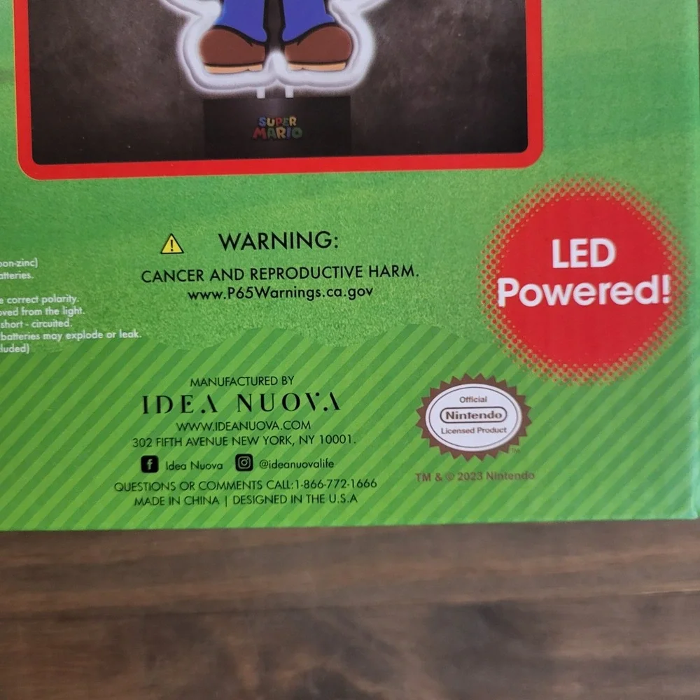 New Nintendo Super Mario LED Neon Light New Night Light HN281035 2023